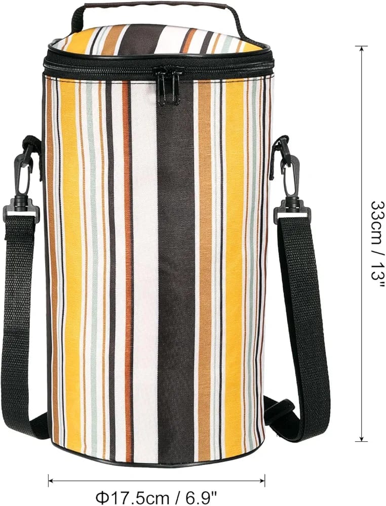 Striped Zipper Lunch Box Insulation Bag, Ice Bunny Round Lunch Box, portable New Lunch Box Striped Zipper Lunch Box Insulation Bag, Ice Bunny Round Lunch Box, portable New Lunch Box
